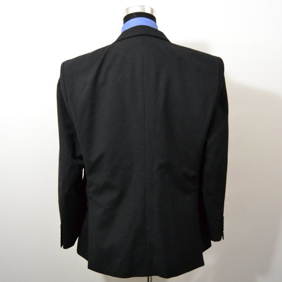 Pronto Uomo 46R Sport Coat Blazer Suit Jacket Blac - Picture 4 of 8